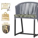 Ver imagem 4 de 5 Cadeiras de Jantar Área Noronha em Alumínio com Pintura Preta Corda Náutica E5 Trama Original