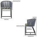 Ver imagem 2 de 5 Cadeiras de Jantar Área Noronha em Alumínio com Pintura Preta Corda Náutica E5 Trama Original