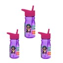 Ver imagem 1 de Garrafinha Com Alça Anittinha 500 Ml Rosa Infantil Kit 3un