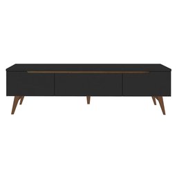 Rack Retrô Madesa Reims para Tv até 75 Polegadas Pés de Madeira - Preto - 3