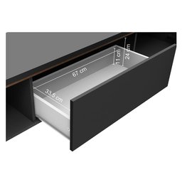 Rack Retrô Madesa Reims para Tv até 75 Polegadas Pés de Madeira - Preto - 7