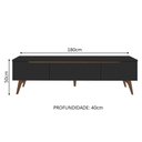 Ver imagem 4 de Rack Retrô Madesa Reims para Tv até 75 Polegadas Pés de Madeira - Preto