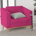 Ver imagem 3 de Kit Sofá 2 Lugares e 2 Poltronas Europa Suede Doce Sonho Móveis - Pink