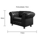 Ver imagem 3 de Poltrona Chesterfield Bourbon Courano Preto
