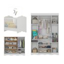 Ver imagem 5 de Quarto Bebê Completo Berço 3 em 1/Guarda-Roupa 4 Portas/Cômoda 4 Gavetas Vicente Multimóveis