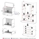 Ver imagem 2 de Quarto Bebê Completo Berço 3 em 1/Guarda-Roupa 4 Portas/Cômoda 4 Gavetas Vicente Multimóveis