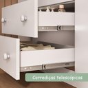 Ver imagem 7 de Quarto Bebê Completo Berço 3 em 1/Guarda-Roupa 4 Portas/Cômoda 4 Gavetas Vicente Multimóveis