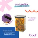 Ver imagem 4 de Pote de Acrílico 1,6l com Tampa Hermético Quadrado - Tüd