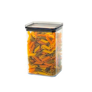 Pote de Acrílico 1,6l com Tampa Hermético Quadrado - Tüd