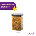 Ver imagem 3 de Pote de Acrílico 1,6l com Tampa Hermético Quadrado - Tüd