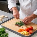 Ver imagem 7 de Tabua Cozinha Dupla Inox e Madeira Antibacteriana Grande Unica
