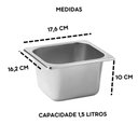 Ver imagem 6 de Cuba Gastronomica Inox Gn 1-6 X100 Rechaud Cozinha Buffet