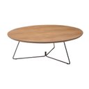 Ver imagem 1 de Mesa de Centro Revolutii Redonda Tampo Teka Base Grafite 90cm - 51898