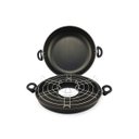 Ver imagem 3 de Churrasqueira Para Fogão a Gás Antiaderente Vermelha 29CM Dona Chefa Grill Assa Aquece Cozinha Sem Ó