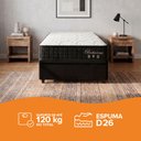 Ver imagem 6 de Cama Box Baú Solteiro King Preto + Colchão Molas Ensacadas Zidi Bahamas 96x203x66cm
