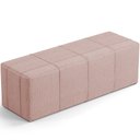 Ver imagem 1 de Puff Decorativo Living Sala de Estar 140 cm Roma W01 Linho Rosê - Lyam Lyam Decor