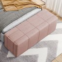 Ver imagem 2 de Puff Decorativo Living Sala de Estar 140 cm Roma W01 Linho Rosê - Lyam Lyam Decor