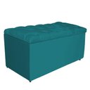Ver imagem 3 de Kit Cabeceira Calçadeira Liverpool 90cm Solteiro Azul