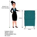 Ver imagem 2 de Kit Cabeceira Calçadeira Liverpool 90cm Solteiro Azul
