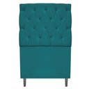 Ver imagem 4 de Kit Cabeceira Calçadeira Liverpool 90cm Solteiro Azul
