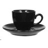 Xicara Cafe C/pires Ceramica 100ml 6,4x12cm Preto Florarte - 1