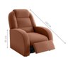 Poltrona para Sala Reclinável Larry Veludo Cobre - 3