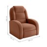 Poltrona para Sala Reclinável Larry Veludo Cobre - 4