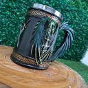 Ver imagem 4 de Caneca Medieval Viking 3d Dragão na Espada Decoração Casa