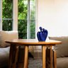 Escultura Romance Azul Royal de Cerâmica Enfeite de Mesa para Decoração de Sala - 5