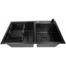 Cuba Gourmet Quadrada Dupla Preto 78x43cm Inox 304 com Acessórios - Cub-009 - Stillus Home - 1