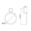 Ver imagem 2 de Toalheiro Argola Attic Quadra 2049 F24 - Preto