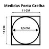 Kit C/5 Ralo e Porta Grelha Inox Piso Click 10x10 Cm Preto - 9