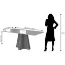 Ver imagem 2 de Conjunto: Mesa Sala Jantar Patricia C/ Tampo Madeirado C/ Vidro 130x80cm e 4 Cadeiras Milena Nature/