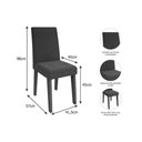 Ver imagem 3 de Conjunto: Mesa Sala Jantar Patricia C/ Tampo Madeirado C/ Vidro 130x80cm e 4 Cadeiras Milena Nature/