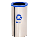 Ver imagem 2 de Lixeira Coleta Seletiva Aro 13l de Aço Inox:cinza