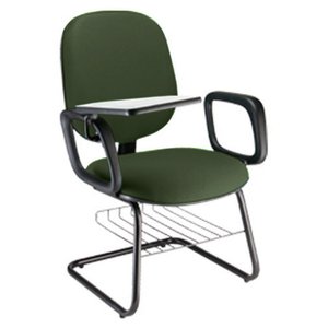 Cadeira Universitária com Prancheta para Escolas Linha Uno Verde