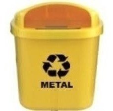 Cesto Individual Coleta Seletiva 40 L Para Poste Ou Parede:Cinza - 3