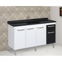 Ver imagem 3 de Balcão Flat de Cozinha para Pia 4 Portas 1 Gaveta 1,43 Rorato