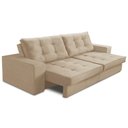 Ver imagem 2 de Sofá Retrátil e Reclinável 2 Lugares 1,70m com Molas Giovana Suede Bege Bege