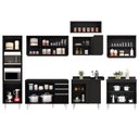 Ver imagem 5 de Armário de Cozinha Modulada de Canto 8 Peças Cp01 Balcão Preto - Lumil