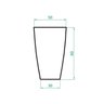 Kit 3 Vaso Planta 80x50 Oval Moderno Polietileno BGPLASTICOS VERDE BANDEIRA 011 - 3