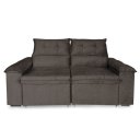 Ver imagem 4 de Sofá Retrátil e Reclinável 2 Lugares Verona 2,00m - Élpis Móveis - Veludo Marrom
