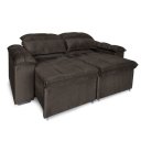 Ver imagem 2 de Sofá Retrátil e Reclinável 2 Lugares Verona 2,00m - Élpis Móveis - Veludo Marrom