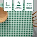 Ver imagem 2 de Toalha Mesa Plástica Térmica Xadrez Verde Por Metro