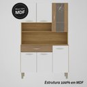 Ver imagem 5 de Armário de Cozinha Compacta Mdf 6 Portas Paris Plus - Freijó/supremo/com Ripado