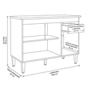 Ver imagem 5 de Armário Balcão Gabinete Jade 1m sem Tampo P/ Pia Cozinha Compacta Modulada Gourmet Dispensa 3 Ptas 1