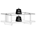 Ver imagem 5 de Mesa de Centro Tampo Vidro Retangular Foz Cumaru/opala