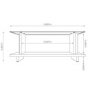 Ver imagem 4 de Mesa de Centro Tampo Vidro Retangular Foz Cumaru/opala