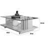 Mesa de Centro Tampo Vidro Retangular Foz Cumaru/opala - 2