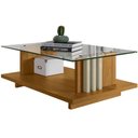 Ver imagem 1 de Mesa de Centro Tampo Vidro Retangular Foz Cumaru/opala